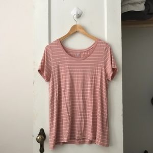 Pink and White Stripped Nursing Top
